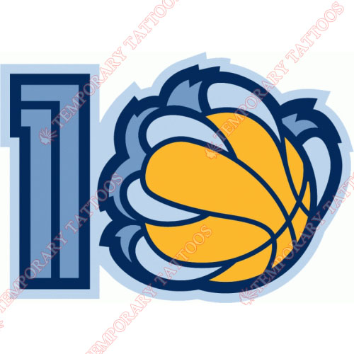 Memphis Grizzlies Customize Temporary Tattoos Stickers NO.1059